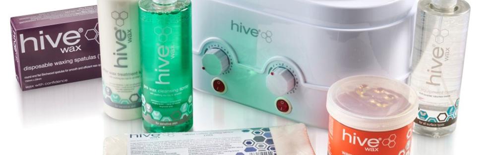 close-up image of hive beauty wax range