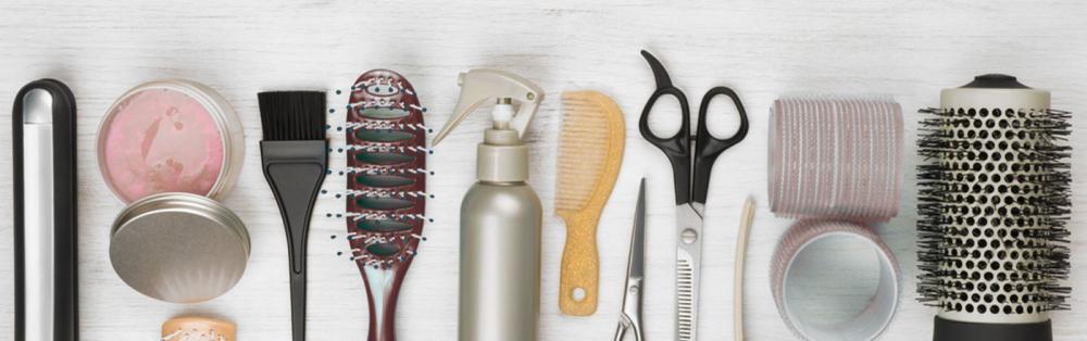 close-up image of hairdressing tools