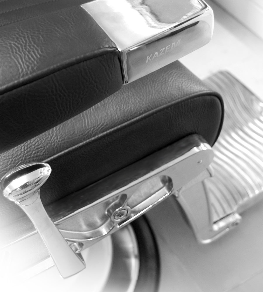 Kazem sells barber chairs