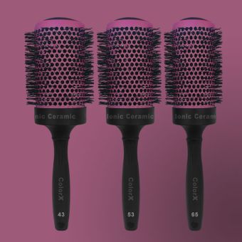 Colorx ceramic ionic brush set for hair salons KAZEM