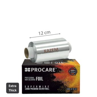 PROCARE PREMIUM SUPERWIDE SILVER HAIR FOIL ROLL 120MM X 100MTR KAZEM