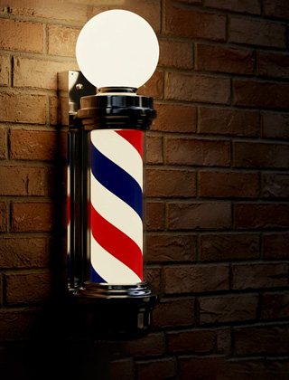 barber pole sign